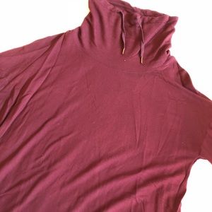 Cowl neck athletic throw on